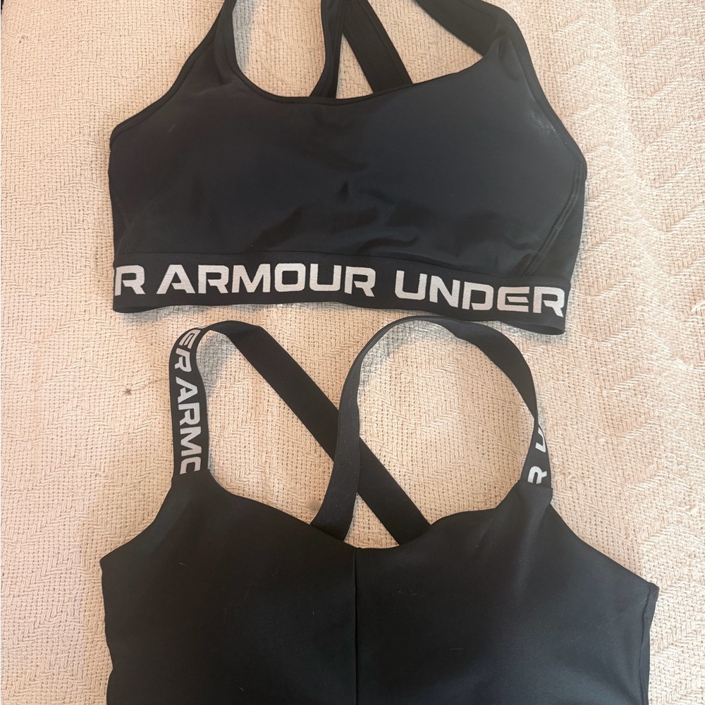 Under Armour Black Sports Bra with Logo Band